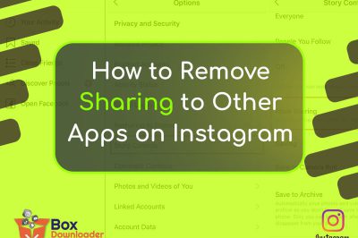 How to Remove Sharing to Other Apps on Instagram
